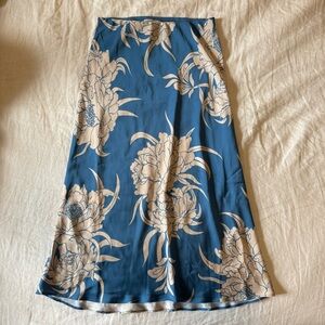 Babaton Blue and Cream Floral Skirt